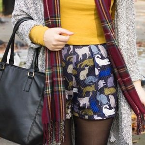 H&M High Waisted Cat Print Shorts